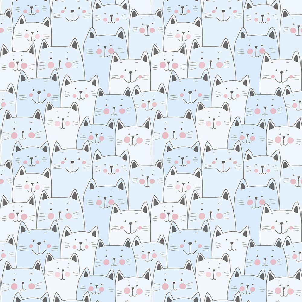 Papel De Parede Sambori Miaou 134-3 - Rolo 10m X 0,53m - 2