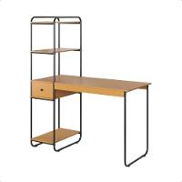 Mesa Escrivaninha Home Office Com Prateleira Criare Com Gaveta - 5