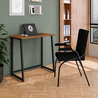 Escrivaninha Computador Dobrável Escritório Home Office Fit Canela