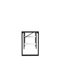 Home Office Slim Com Estante Para Livros Embutido Preto Branco - 3