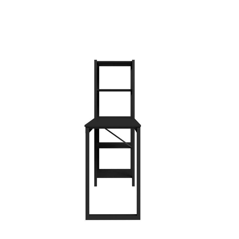 Mesa Escrivaninha Industrial Office Fit Com 5 Prateleira Preto - 5