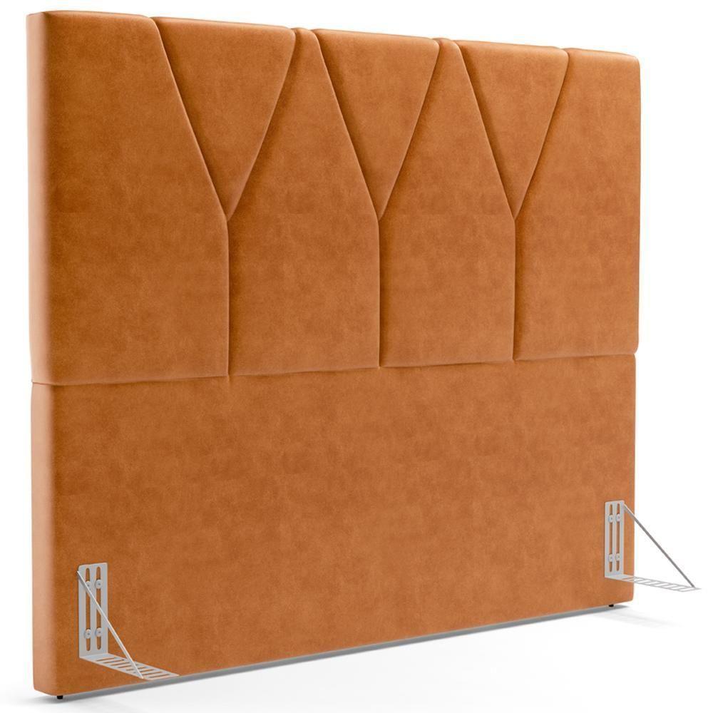 Cabeceira Cama Box Casal Casal 140 Cm Aurora W01 Couríssimo Canela - Lyam Decor - 1