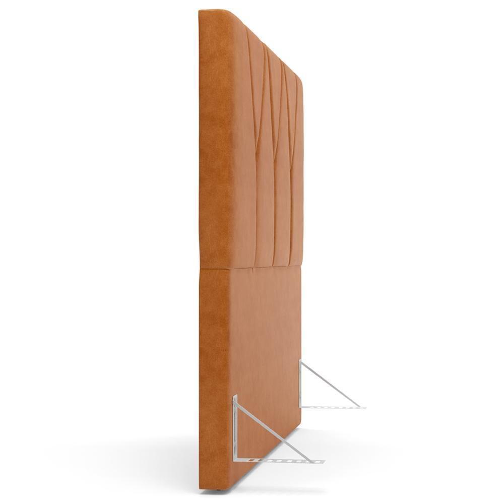 Cabeceira Cama Box Casal Casal 140 Cm Aurora W01 Couríssimo Canela - Lyam Decor - 6