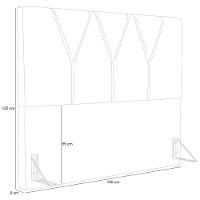 Cabeceira Cama Box Casal Queen 160 Cm Aurora W01 Couríssimo Canela - Lyam Decor - 5