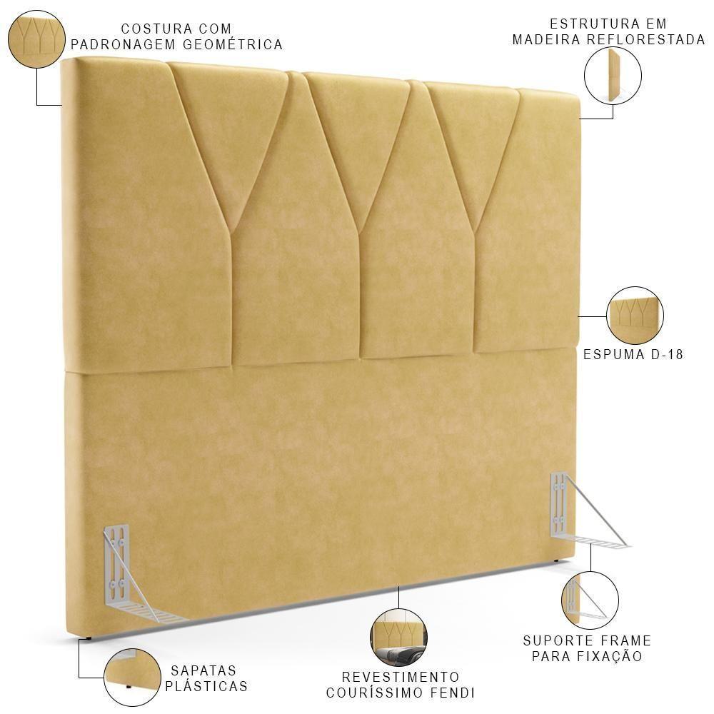 Cabeceira Cama Box Casal King 195 Cm Aurora W01 Couríssimo Fendi - Lyam Decor - 2