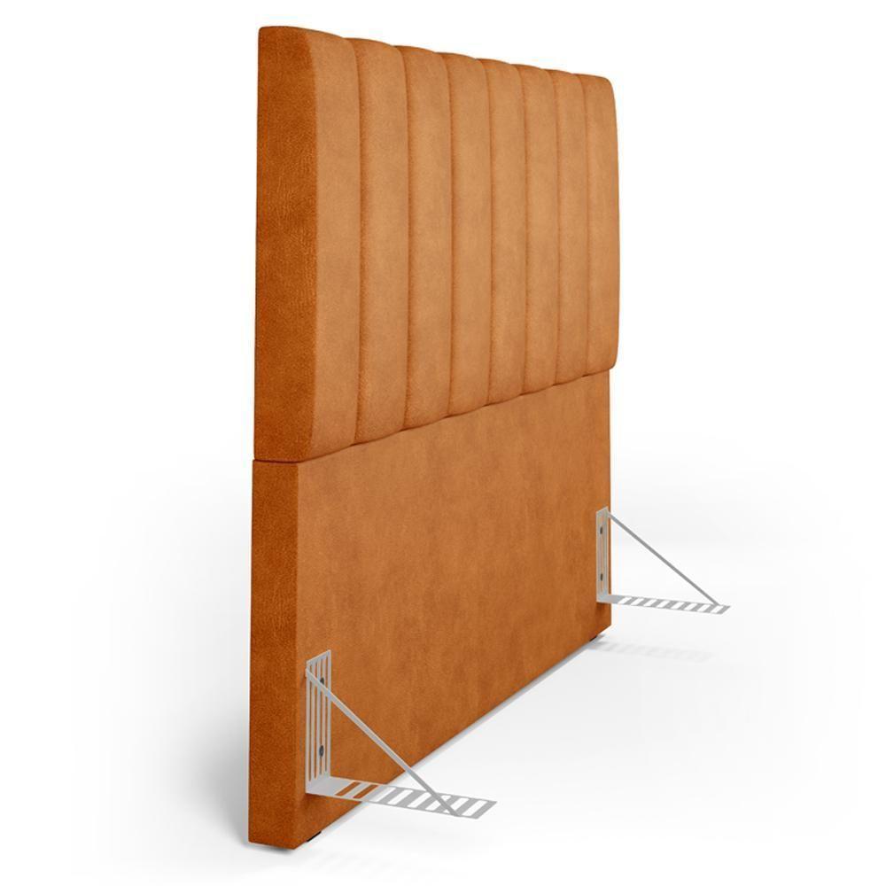 Cabeceira Cama Box 100 Cm Dália W01 Couríssimo Canela - Lyam Decor - 5
