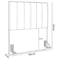 Cabeceira Cama Box 100 Cm Dália W01 Couríssimo Canela - Lyam Decor
