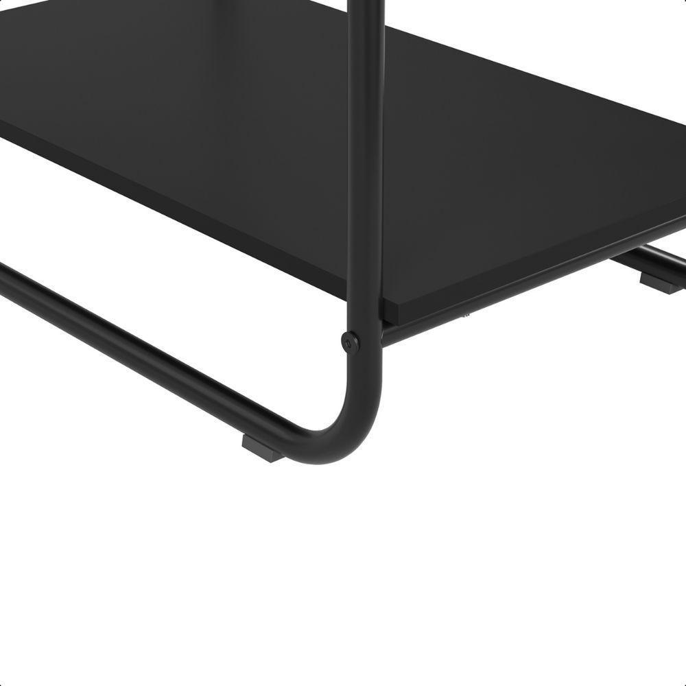 Estante Estilo Industrial Com Prateleiras Em Madeira Criare Preto - 8