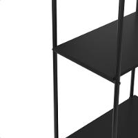 Estante Estilo Industrial Com Prateleiras Em Madeira Criare Preto