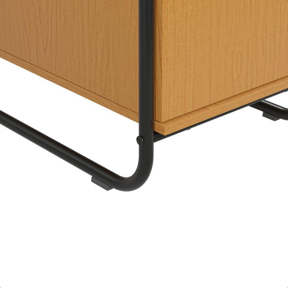Estante Estilo Industrial De Aço Com Gaveta E Porta Criare Canela - 6