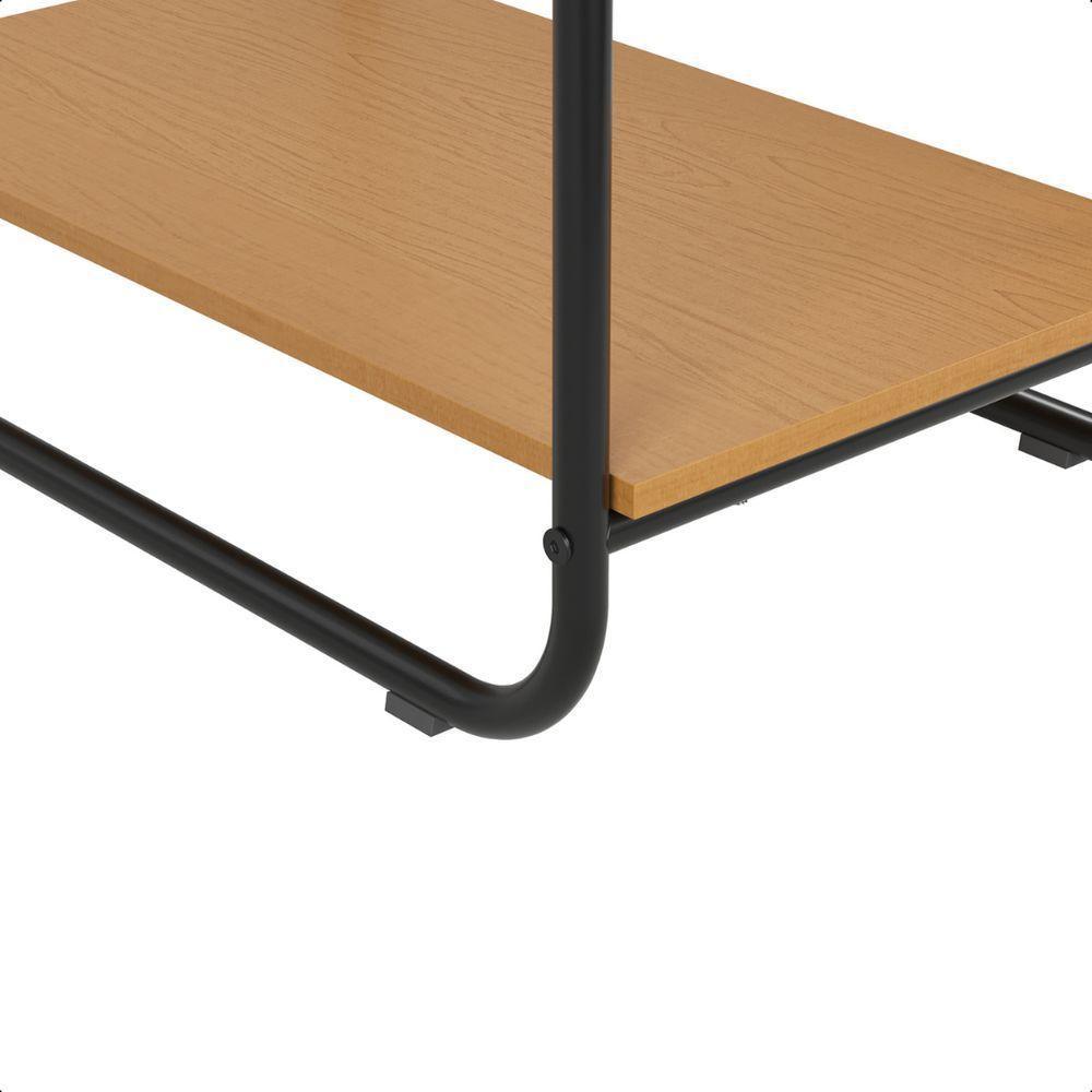 Estante Estilo Industrial Com Prateleiras Em Madeira Criare Canela - 6