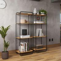 Estante Estilo Industrial Com Prateleiras Em Madeira Criare Canela - 1