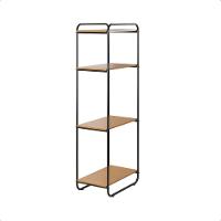 Estante Estilo Industrial Com Prateleiras Em Madeira Criare Canela - 3