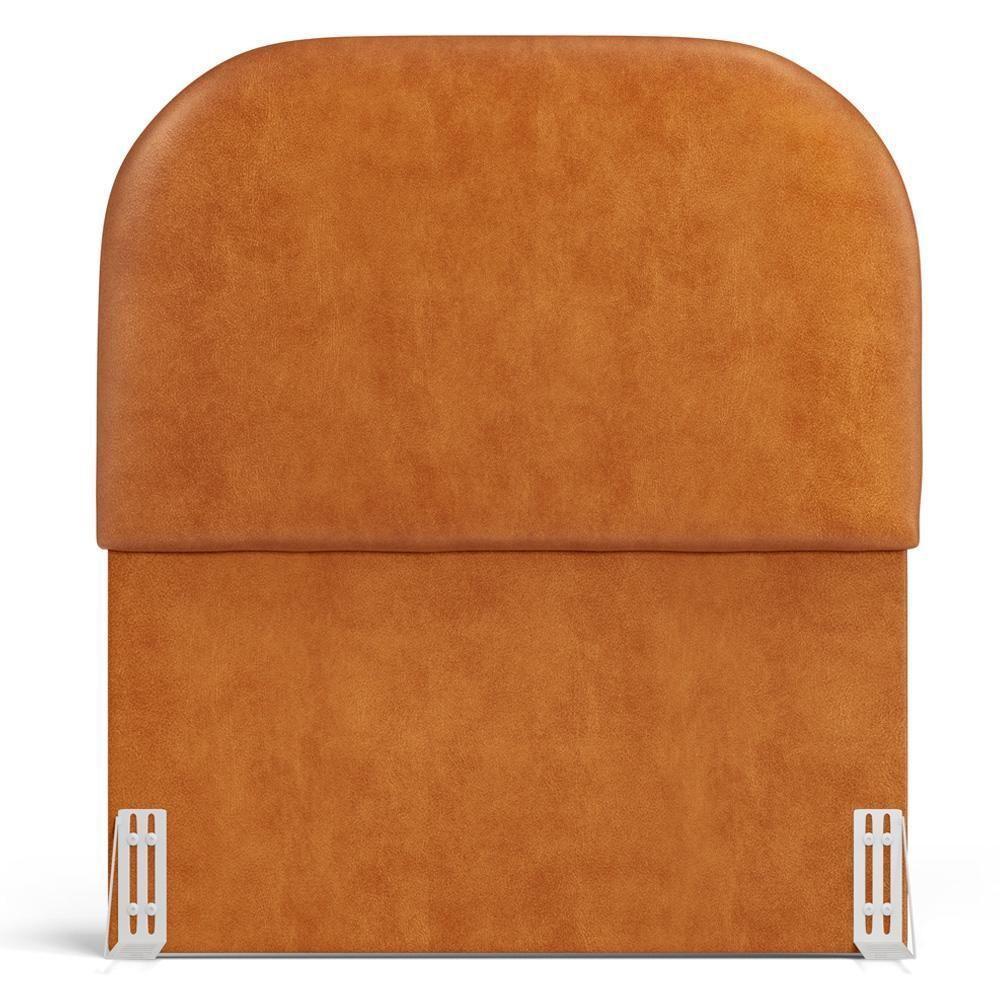 Cabeceira Cama Box 100cm Lanna Com Puff Recamier Doha W01 Couríssimo Canela - Lyam Decor - 3