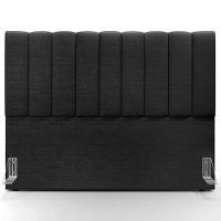 Kit Cabeceira Cama Box Casal King 195cm Com Calçadeira Baú Dália W01 Linho Chumbo - Lyam - 9