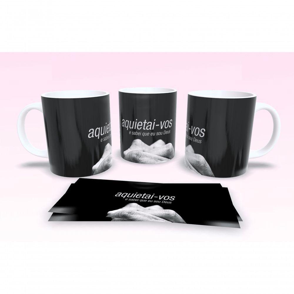 Caneca De Porcelana 325ml Decorada Frases Religiosas Estampa 40 - 1