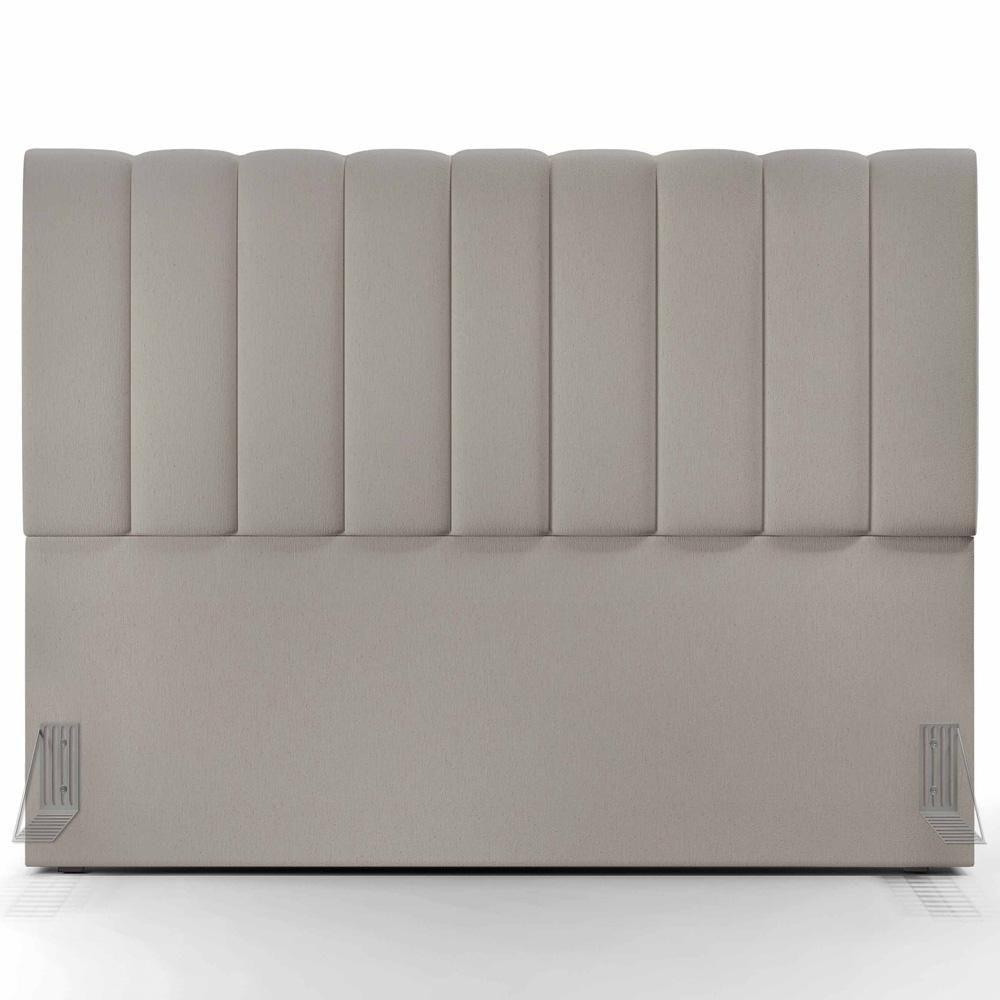 Kit Cabeceira Cama Box Casal King 195cm Com Calçadeira Baú Dália W01 Linho Bege - Lyam - 3