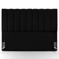 Kit Cabeceira Cama Box Casal King 195cm Com Calçadeira Baú Dália W01 Suede Preto - Lyam - 10