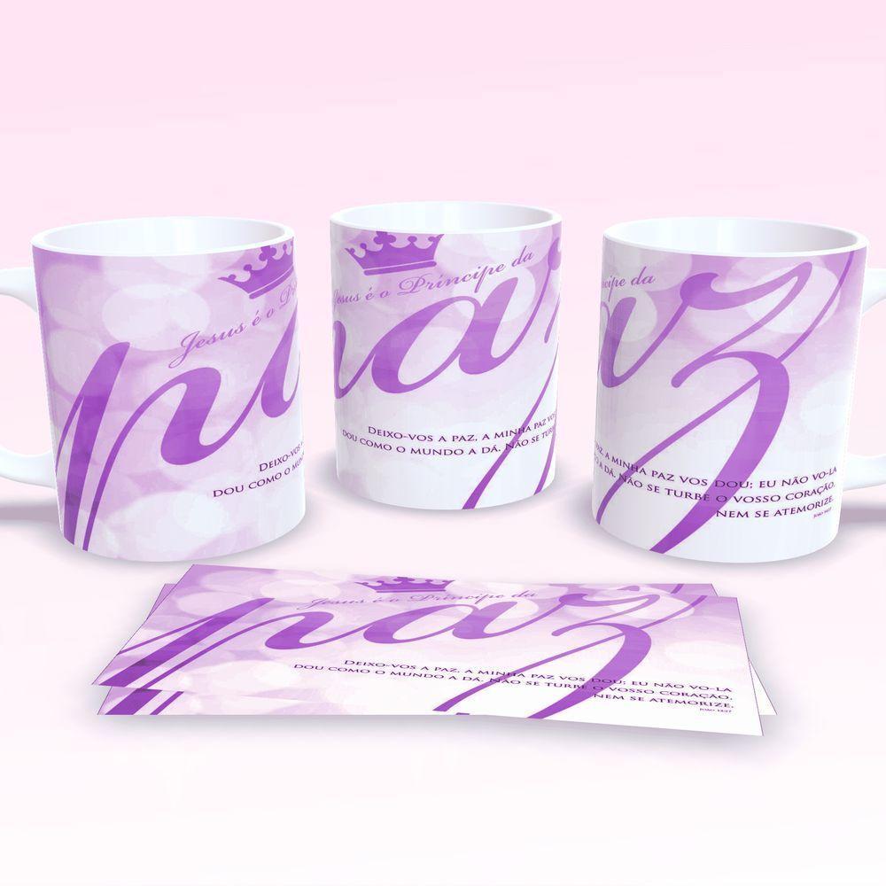 Caneca De Porcelana 325ml Decorada Frases Religiosas Estampa 13 - 1