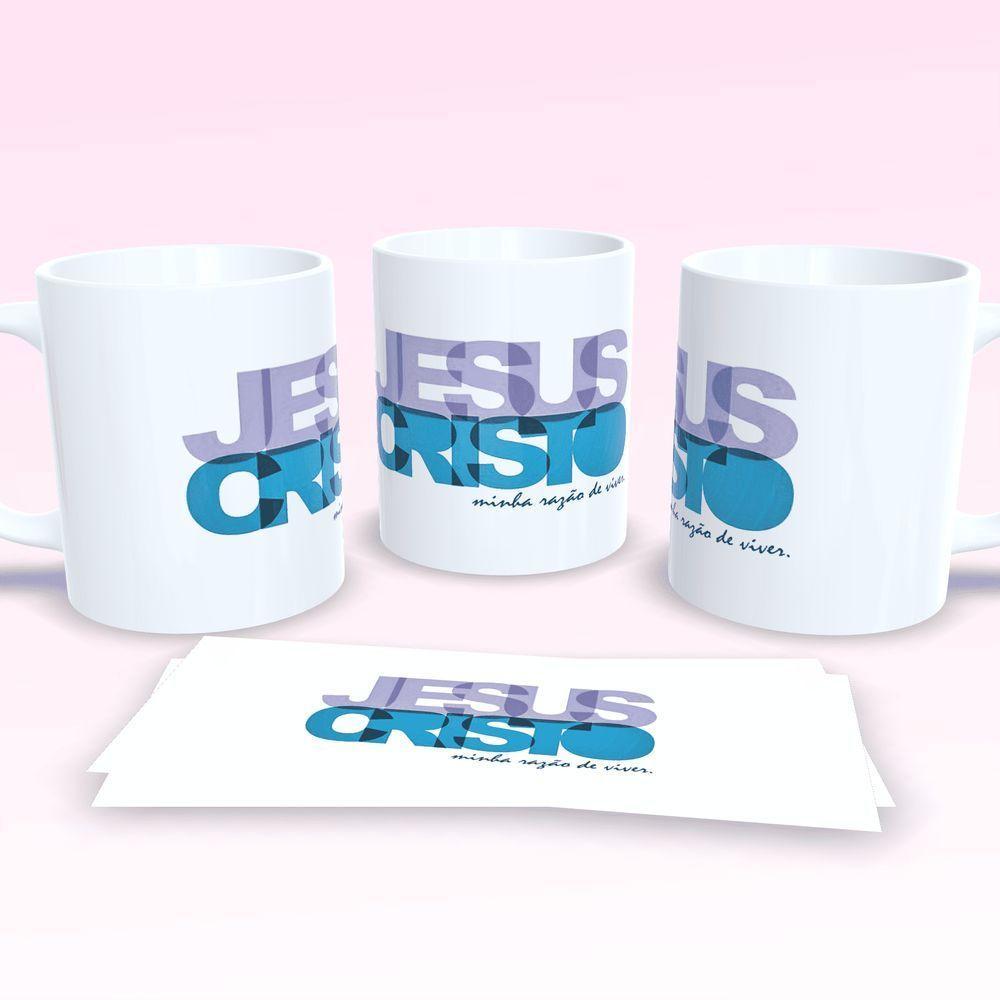 Caneca De Porcelana 325ml Decorada Frases Religiosas Estampa 7 - 1