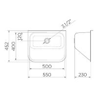 Tanque De Parede Docol 32L Acetinado 55X45 Cm Com Válvula - 2