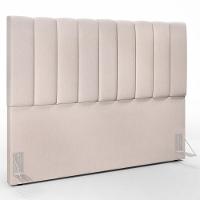 Kit Cabeceira Cama Box Casal King 195cm Com Calçadeira Baú Dália W01 Linho Cru - Lyam - 3