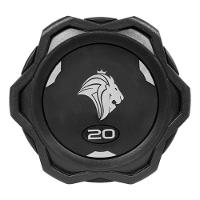 Par De Dumbbells 20kg Lion Monobloco Em Aço Maciço Injetado