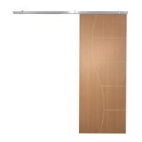 Porta De Correr P- Verniz Frisada Kit Alumínio F07 - 210x110 - 1