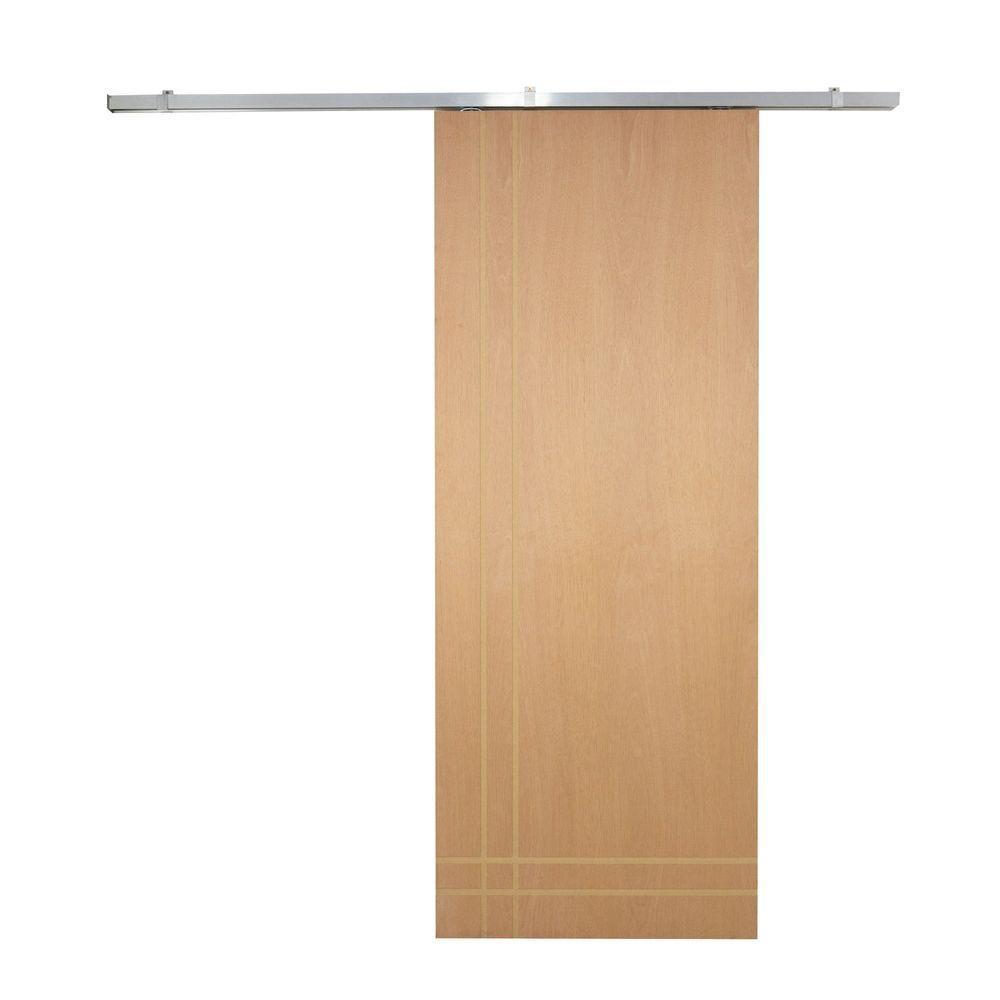 Porta De Correr P- Verniz Frisada Kit Alumínio F06 - 210x100 - 3