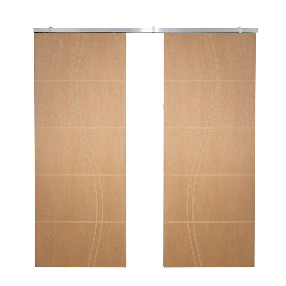 Porta Dupla De Correr P- Verniz Frisada Fs Duplo - 210x160 - 2