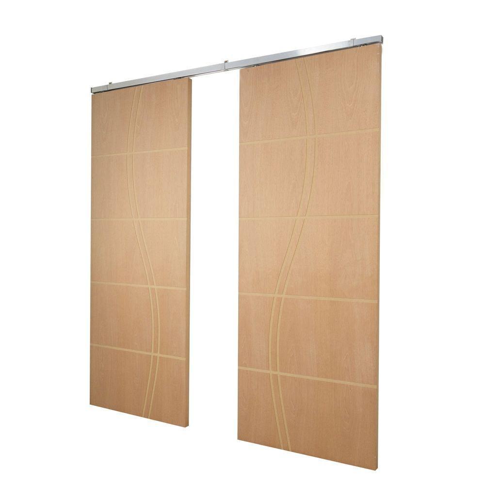 Porta Dupla De Correr P- Verniz Frisada Fs Duplo - 210x160 - 3