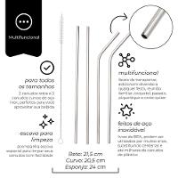 Conjunto 4 Canudos Reutilizáveis + Escova - Mimo Style - 5
