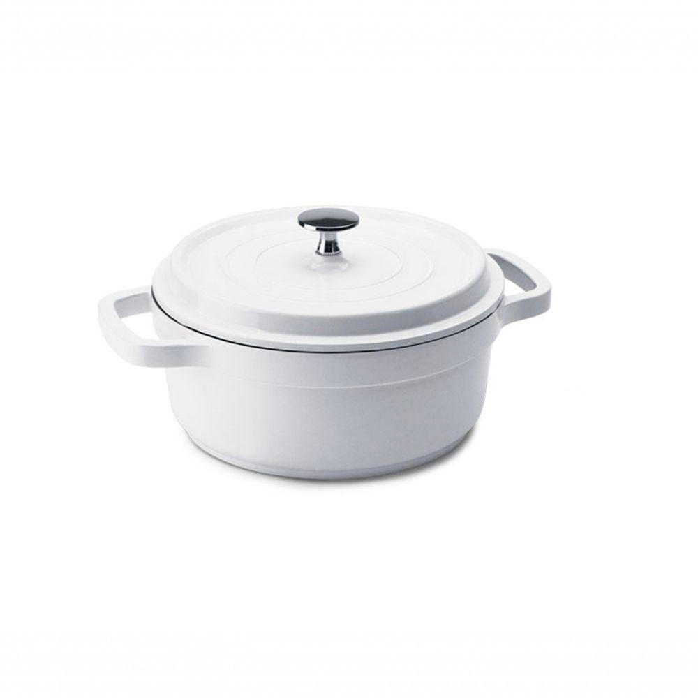 Caçarola Alumínio Antiaderente 20cm - Creme - 2,4 Litros - 1