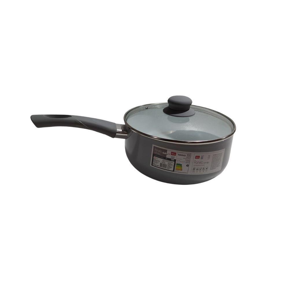 Panela Aluminio Revestimento Ceramico Cinza 20cm - 2