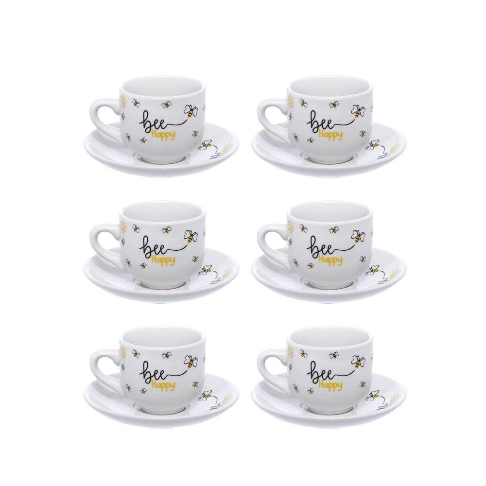 Xicara De Cafe Honey Abelhas 90ml 6pcs Hauskraft - 1