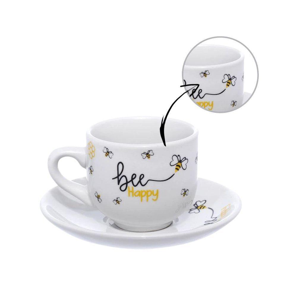 Xicara De Cafe Honey Abelhas 90ml 6pcs Hauskraft - 4