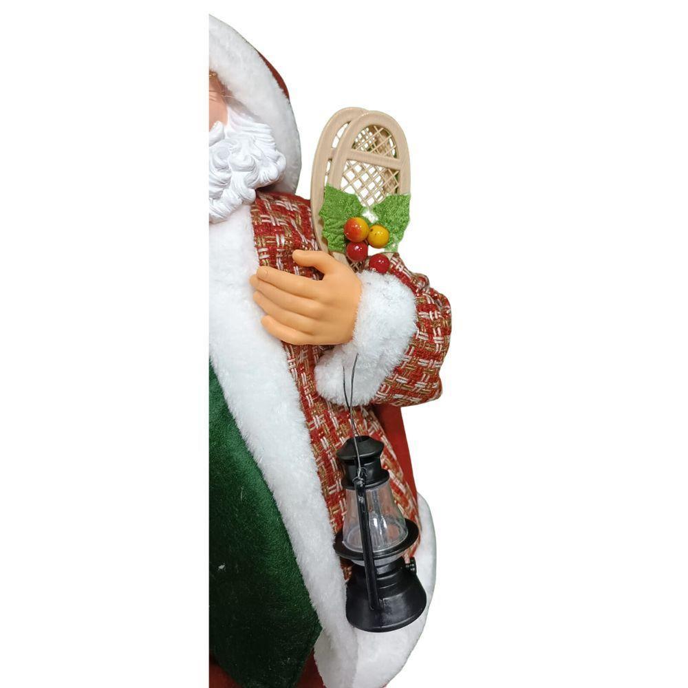 Papai Noel Sc Pres C-colete Xadrez Vm-vd 60cm Magizi - 3