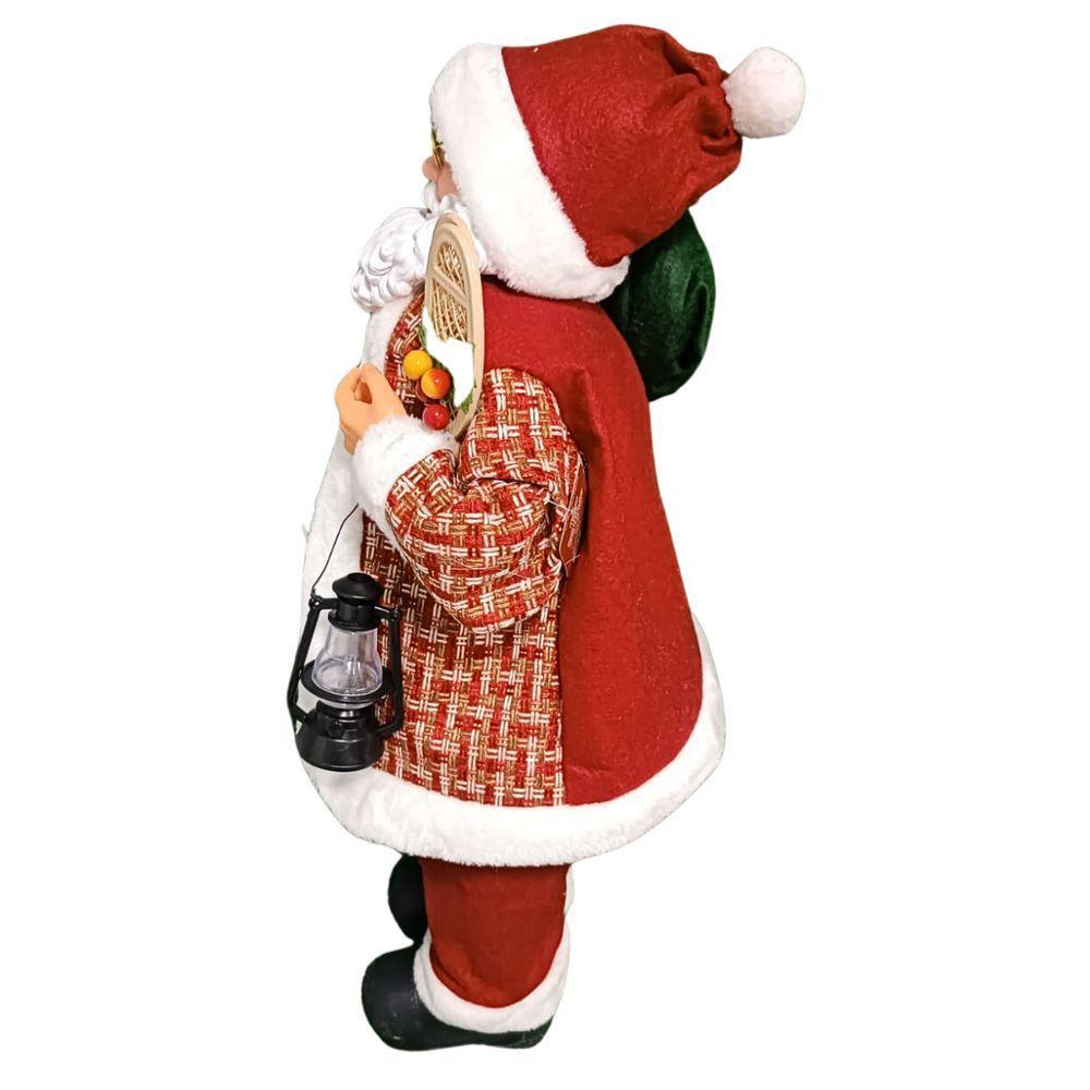 Papai Noel Sc Pres C-colete Xadrez Vm-vd 60cm Magizi - 4