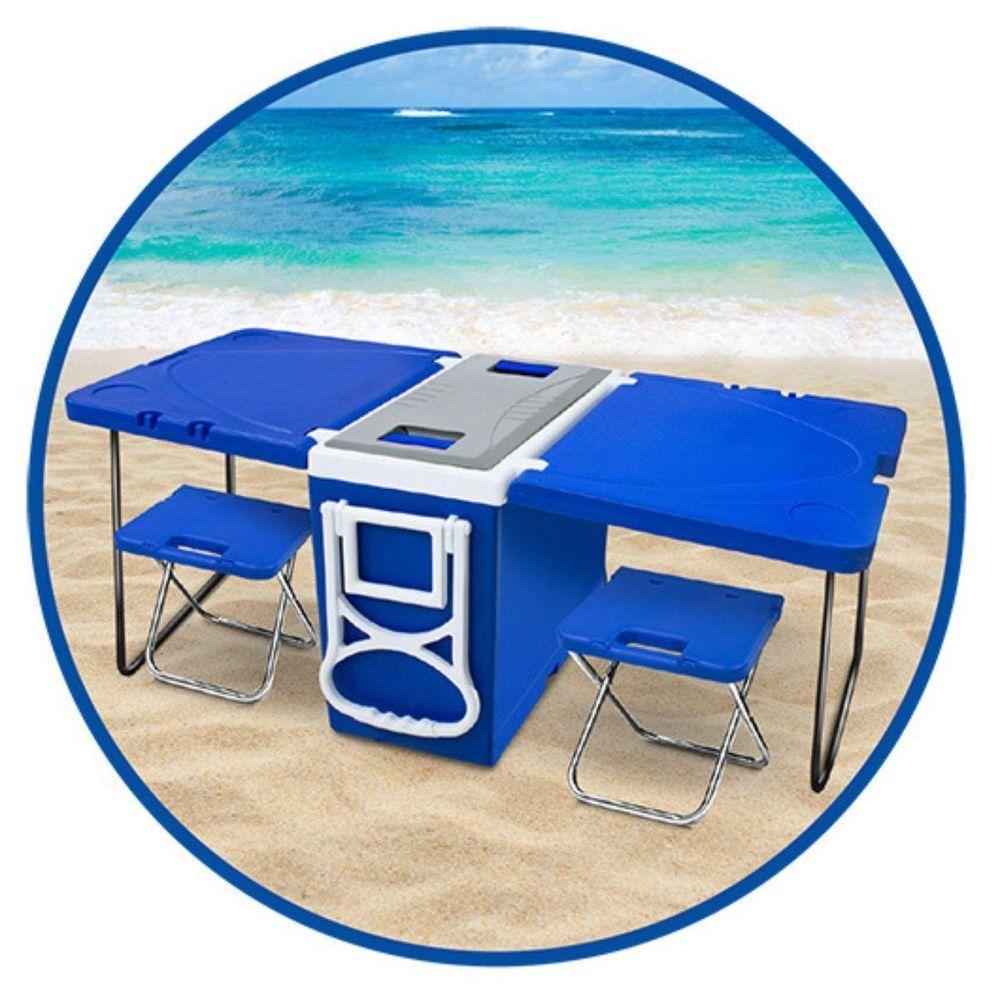 Caixa Térmica De Praia Bebidas 32l 5 Em 1 Azul Arqplast - 2