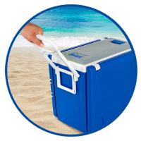 Caixa Térmica De Praia Bebidas 32l 5 Em 1 Azul Arqplast