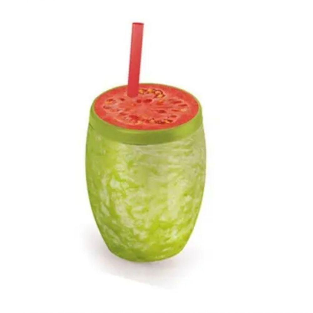 Copo Bojo Canudo Injetemp Goiaba - 650ml - 1