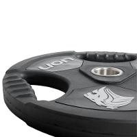 Par Anilha Olímpica 2 Kg Lion Para Musculação Vulcanizada Em Aço Maciço Revestido Em Borracha Resistente - 4