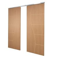 Porta Dupla De Correr P- Verniz Frisada F07 - 210x160 - 1