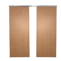 Porta Dupla De Correr P- Verniz Frisada F07 - 210x160 - 2