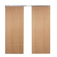 Porta Dupla De Correr P- Verniz Frisada F01 - 210x120 - 3