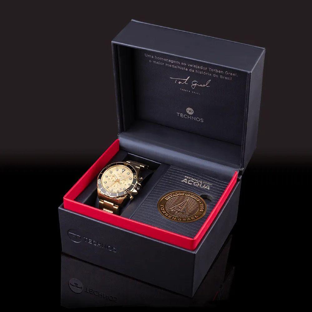 Relógio Technos Acqua Js25bbv/1d Dourado Edição Especial Torben Grael - 6