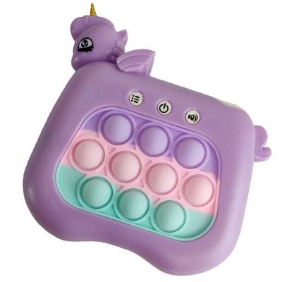 Pop It Interativo Mini Game Unicornio 4 Modos Anti Estresse Lilás