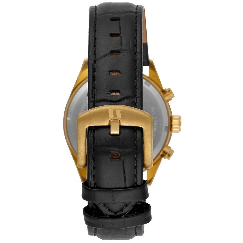 Relógio Seculus Cronógrafo 77307gpsvdc2 Vidro Abaulado Couro Dourado - 4