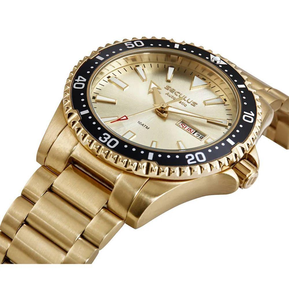Relógio Seculus Diver Automático 44237gpsvda3 Dourado - 3