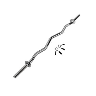 Barra W Para Anilhas Lion Dymeck 120cm Cromada Ergonômica